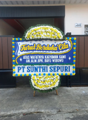 Papan Bunga Duka di Duri Selatan